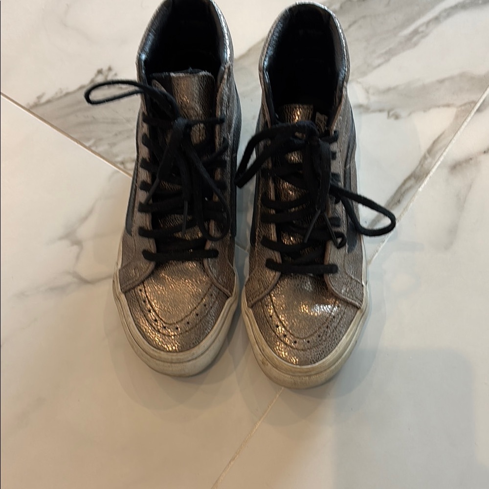 Vans Silver High-Top Sneakers